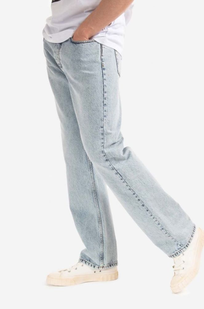 Бавовняні джинси Wood Wood Al Rigid Denim Straight Fit 12225804.7051-OFFWHIT колір блакитний (3580743) фото 4
