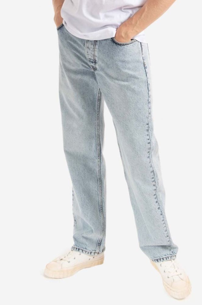 Бавовняні джинси Wood Wood Al Rigid Denim Straight Fit 12225804.7051-OFFWHIT колір блакитний (3580743) фото 5