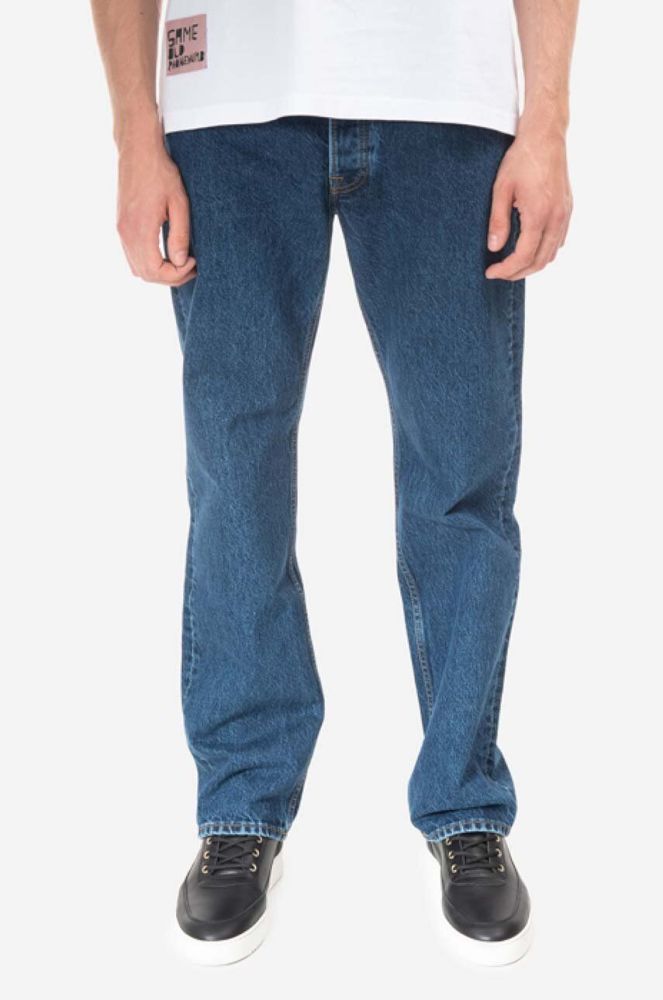 Бавовняні джинси Wood Wood Al Rigid Denim Straight Fit 12235804.7051-LIGHTRI колір блакитний