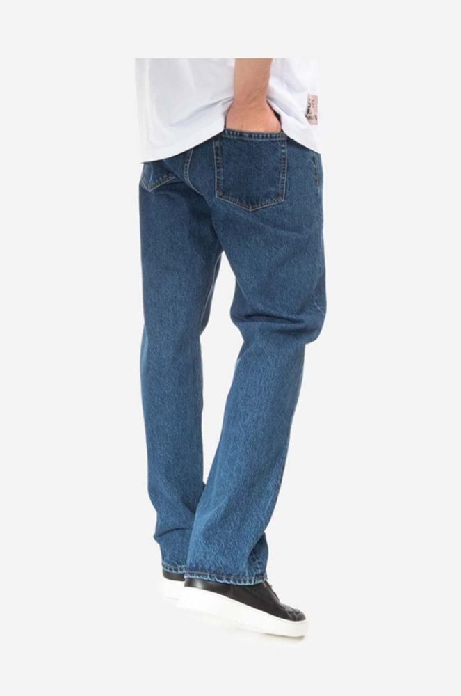 Бавовняні джинси Wood Wood Al Rigid Denim Straight Fit 12235804.7051-LIGHTRI колір блакитний фото 3