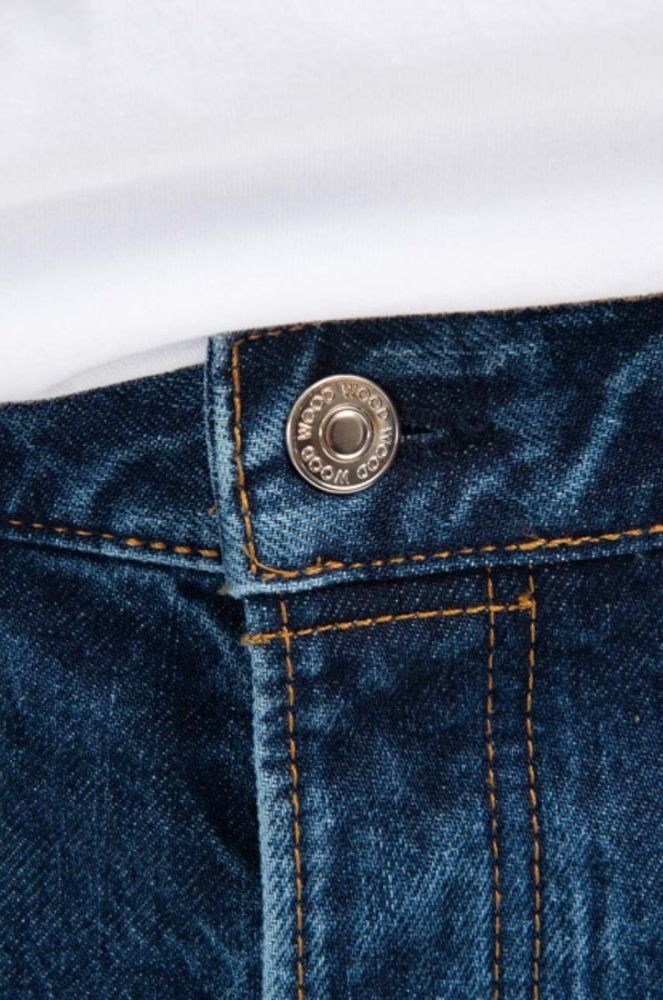 Бавовняні джинси Wood Wood Al Rigid Denim Straight Fit 12235804.7051-LIGHTRI колір блакитний фото 5
