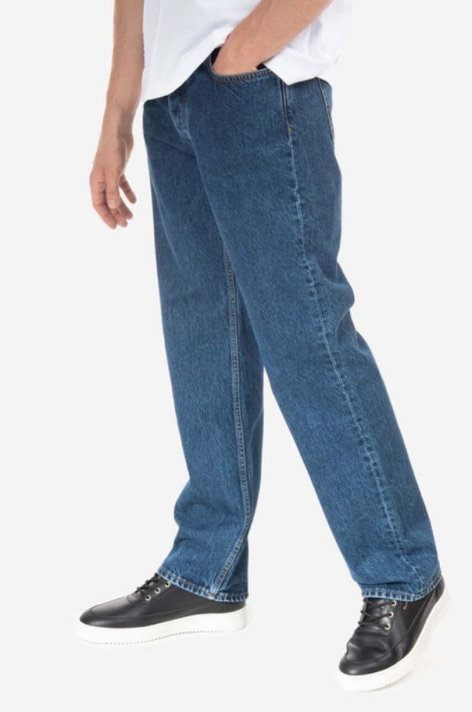Бавовняні джинси Wood Wood Al Rigid Denim Straight Fit 12235804.7051-LIGHTRI колір блакитний фото 7