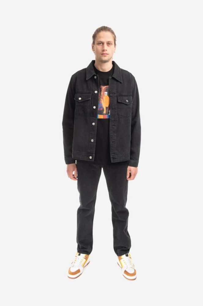 Бавовняні джинси Wood Wood Sol Rigid Denim Slim Fit 12235803.7051-BLACK колір чорний фото 2