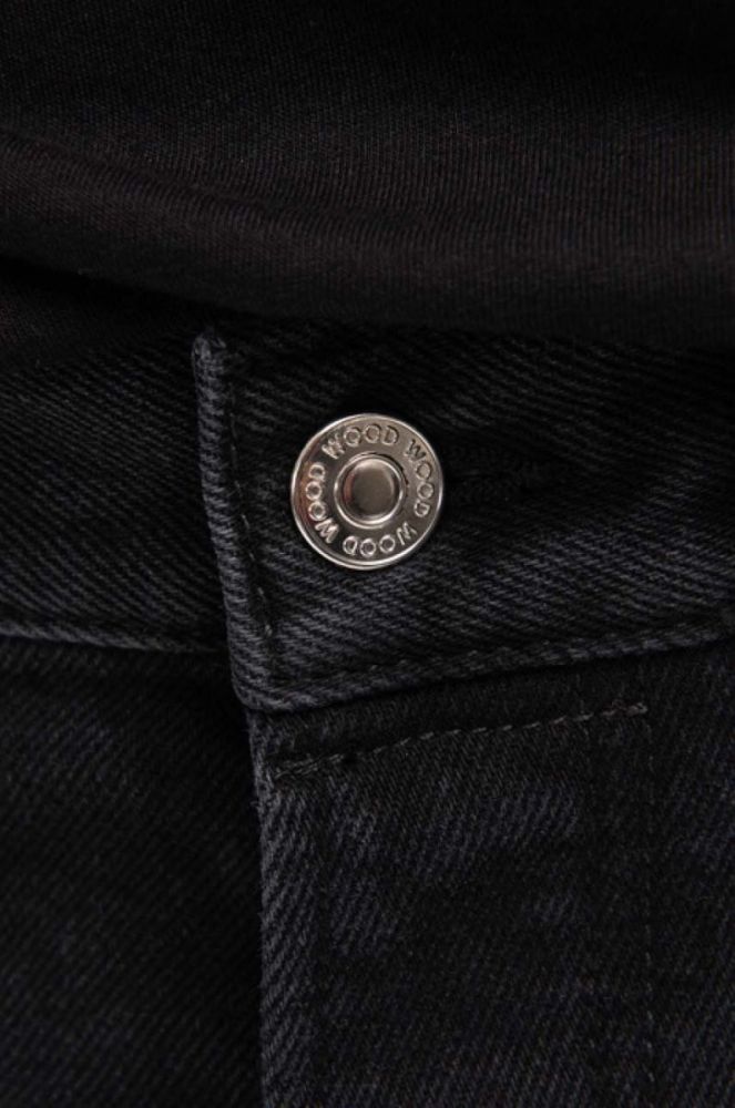 Бавовняні джинси Wood Wood Sol Rigid Denim Slim Fit 12235803.7051-BLACK колір чорний фото 5