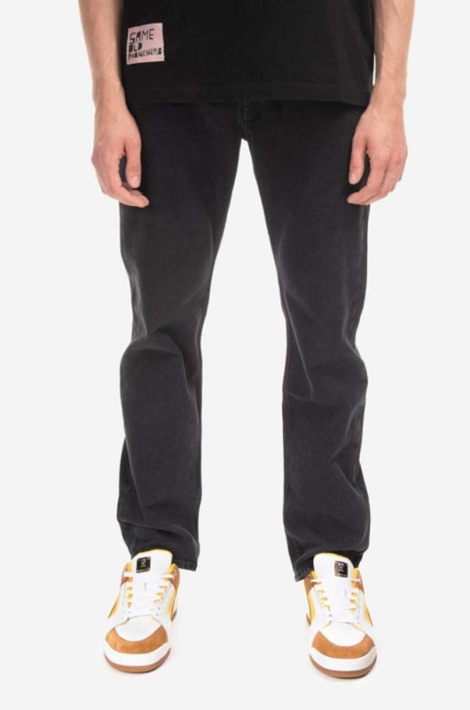 Бавовняні джинси Wood Wood Sol Rigid Denim Slim Fit 12235803.7051-BLACK колір чорний фото 6