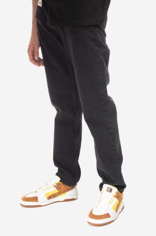 Бавовняні джинси Wood Wood Sol Rigid Denim Slim Fit 12235803.7051-BLACK колір чорний фото 7