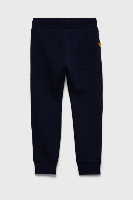 Дитячі бавовняні штани United Colors of Benetton колір синій меланж (2603420) фото 2