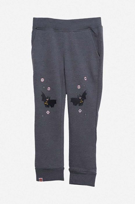 Дитячі бавовняні штани Lego колір сірий