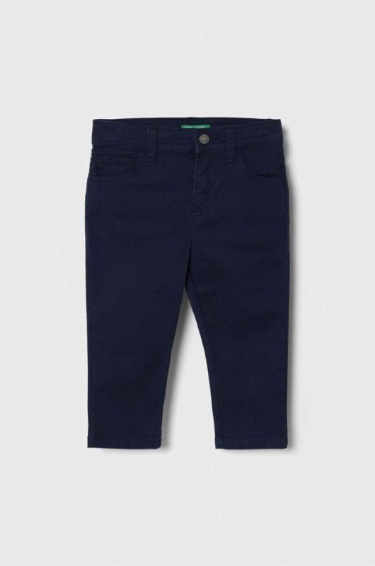 Дитячі штани United Colors of Benetton колір синій однотонні (3393317)