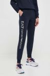 Спортивні штани EA7 Emporio Armani колір синій однотонні