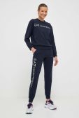 Спортивні штани EA7 Emporio Armani колір синій однотонні