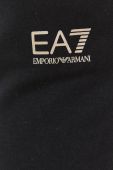 Штани EA7 Emporio Armani жіночі колір чорний гладкі (1631787)