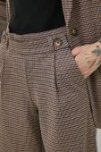Штани JDY Geggo жіночі колір коричневий пряме висока посадка