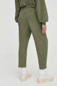 Бавовняні спортивні штани American Vintage жіночі колір зелений однотонні
