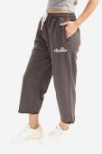 Бавовняні спортивні штани Ellesse Taran Cropped Jog колір чорний середня посадка SGM14012-PINK