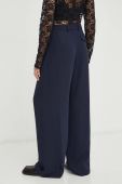 Штани Day Birger et Mikkelsen жіночі колір синій широке висока посадка