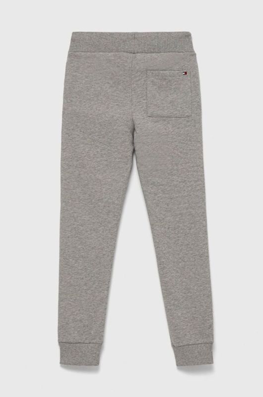Дитячі штани Tommy Hilfiger колір сірий з аплікацією фото 2