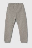 Дитячі бавовняні штани United Colors of Benetton колір сірий однотонні (3387576)