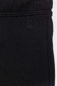 Дитячі бавовняні штани United Colors of Benetton колір чорний однотонні (3063388)