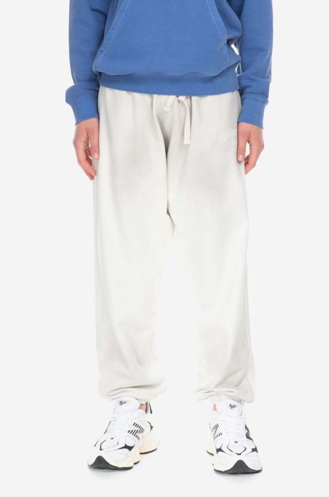 Спортивні штани Guess колір білий однотонні Spodnie GUESS USA Gusa Washed Terry Sweatpant M2BQ10KBB40 G1CG фото 8