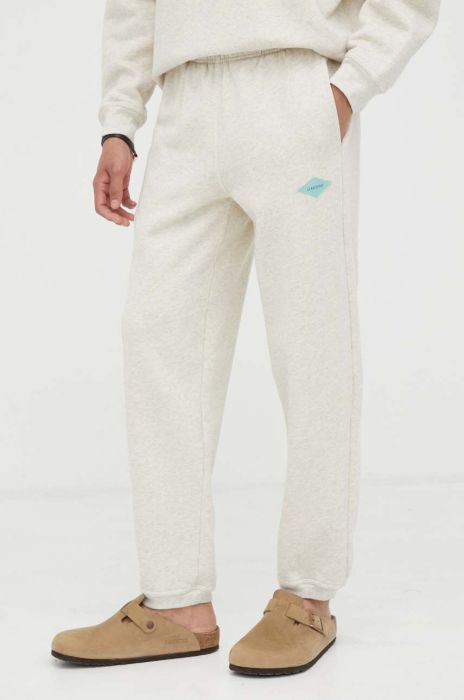 Бавовняні спортивні штани American Vintage колір сірий меланж