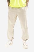 Бавовняні спортивні штани PinqPonq колір бежевий середня посадка