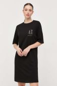 Armani Exchange Бавовняна сукня колір чорний