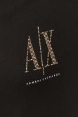Armani Exchange Бавовняна сукня колір чорний