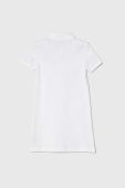 Дитяча бавовняна сукня Lacoste EJ2816 001 колір білий mini пряма