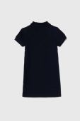Дитяча бавовняна сукня Lacoste колір синій mini пряма