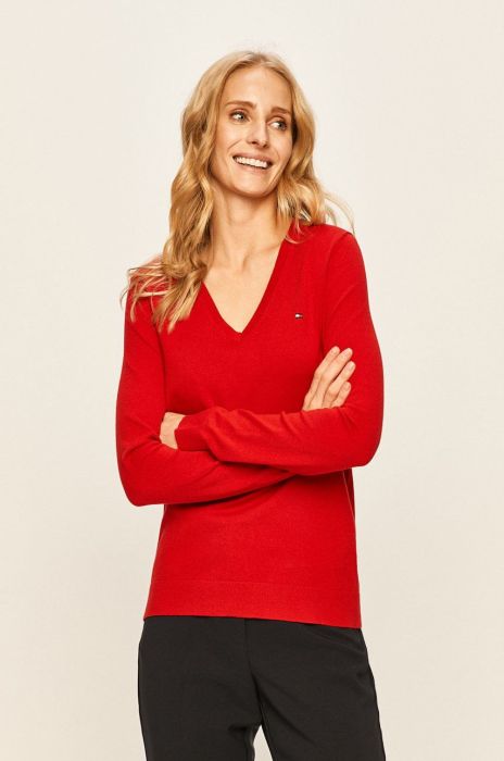 Tommy Hilfiger - Светр колір червоний (508690)