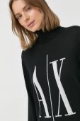 Вовняний светр Armani Exchange жіночий колір чорний легкий гольф