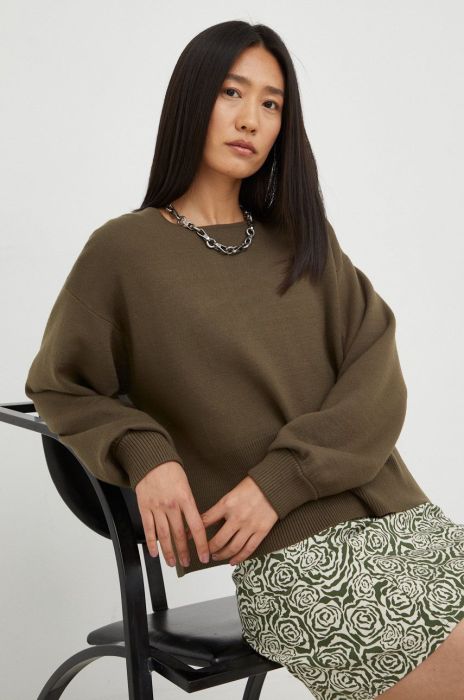 Светр Gestuz жіночий колір зелений легкий (2542801)