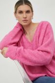Светр з домішкою вовни American Vintage жіночий колір рожевий (2860684)