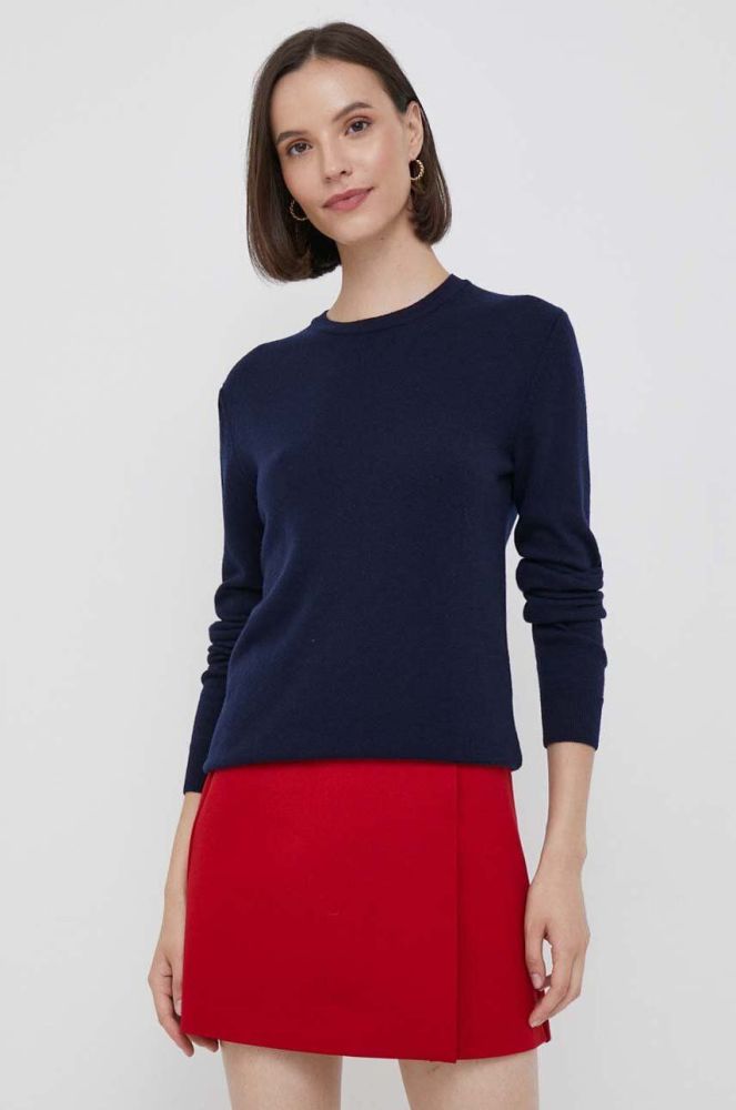 Вовняний светр United Colors of Benetton жіночий колір синій легкий (3413050)