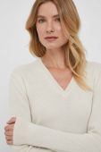 Вовняний светр United Colors of Benetton жіночий колір бежевий легкий (3406684)