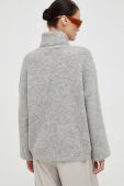 Вовняний светр Gestuz жіночий колір сірий теплий гольф