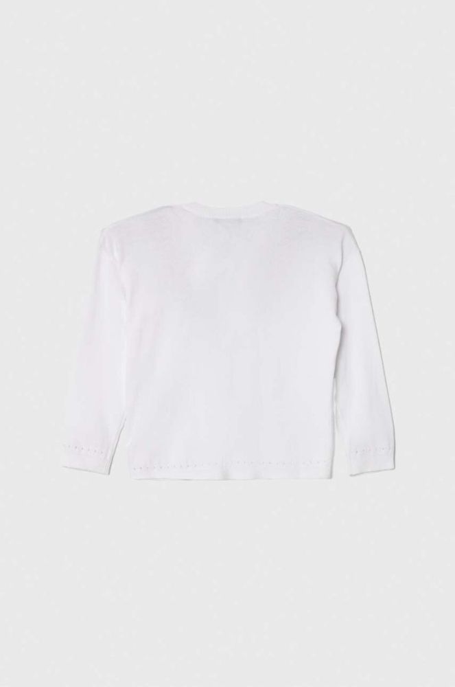 Дитячий кардиган United Colors of Benetton колір білий легкий фото 2