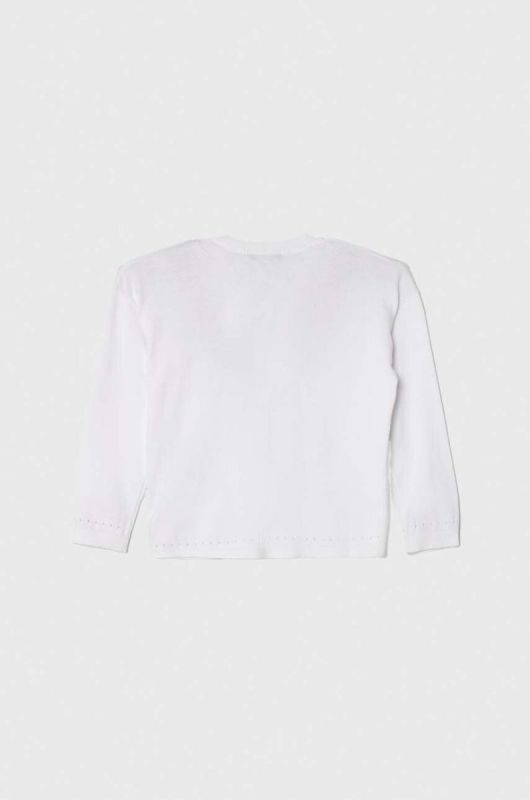 Дитячий кардиган United Colors of Benetton колір білий легкий фото 2