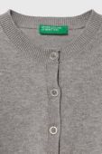 Дитячий кардиган United Colors of Benetton колір сірий легкий