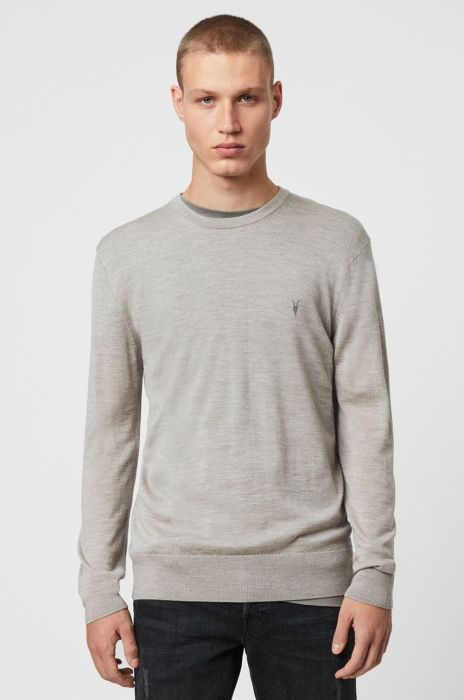 AllSaints - Светр Mode Merino Crew колір сірий (854438)