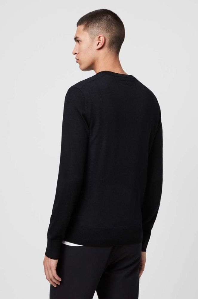 AllSaints - Светр Mode Merino Crew колір чорний (854445) фото 4