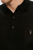 AllSaints - Лонгслів Mode Merino LS Polo колір чорний