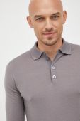 Вовняний светр Emporio Armani чоловічий колір сірий легкий (2687241)