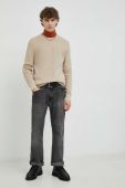 бавовняний светер Marc O'Polo чоловічий колір бежевий