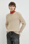 бавовняний светер Marc O'Polo чоловічий колір бежевий