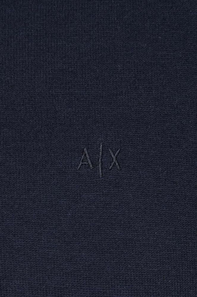 Светр з домішкою кашеміру Armani Exchange колір синій легкий (3353631) фото 5