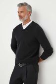 Вовняний светр United Colors of Benetton чоловічий колір чорний легкий (3406700)