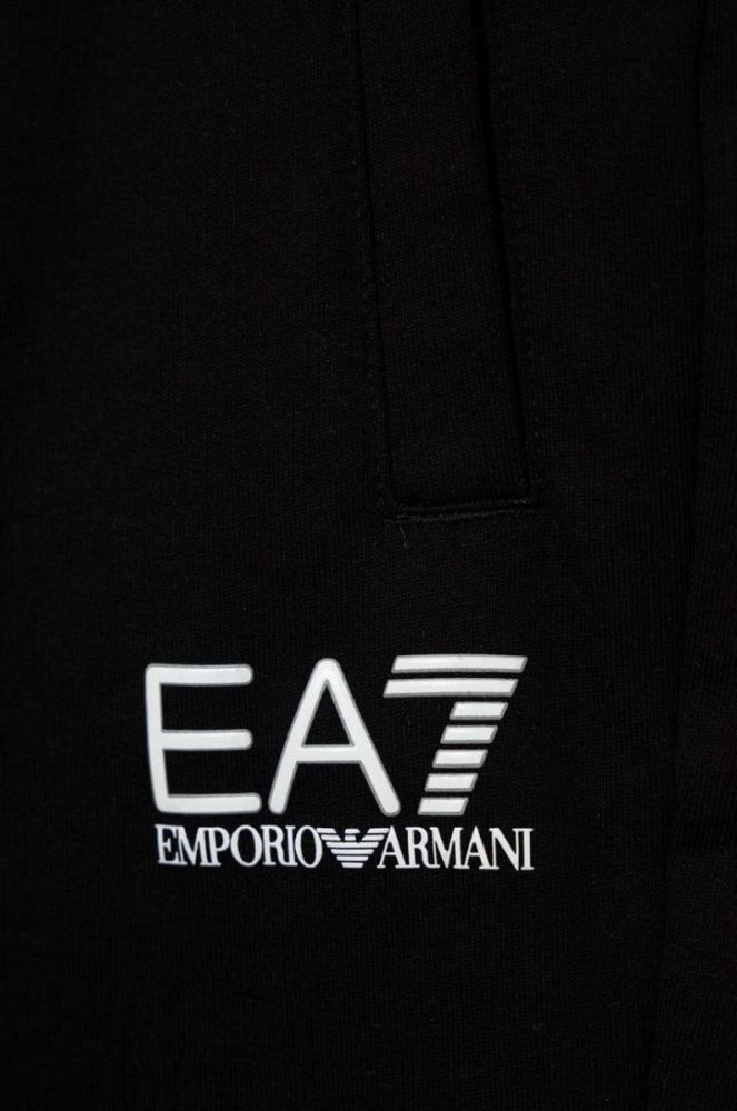 Дитячі бавовняні шорти EA7 Emporio Armani колір чорний (2928878) фото 3