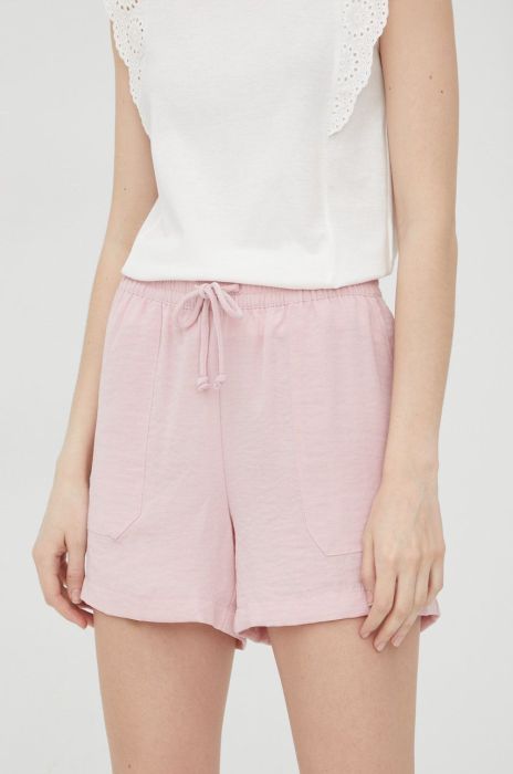 Шорти JDY жіночі колір рожевий однотонні висока посадка (2297899)
